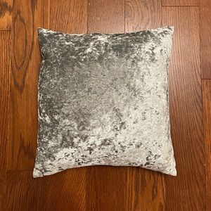 Grey Velvet Throw Pillow